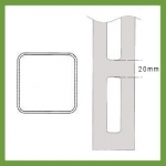 50mm Slotted Square - 20mm Spacing