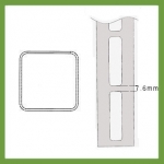50mm Slotted Square - 7.6mm Spacing